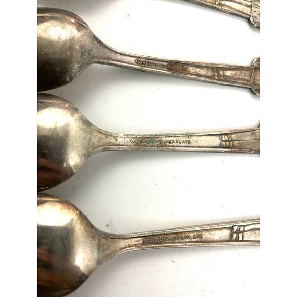 VTG Set of 6 Spoons Yvonne Cecile Marie Annette 1930's Carlton SilverPlate - Picture 5 of 10